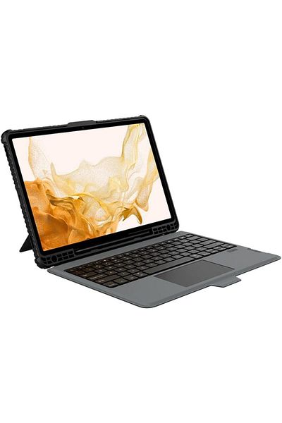 erorex حافظة لوحة مفاتيح Nillkin Bumper Combo مصممة لجهاز Samsung Galaxy Tab S8 Plus/S7 Plus/S7 FE، قلم