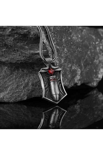 İnan Tesbih Mermi Model 925 Ayar Erkek Gümüş Kolye