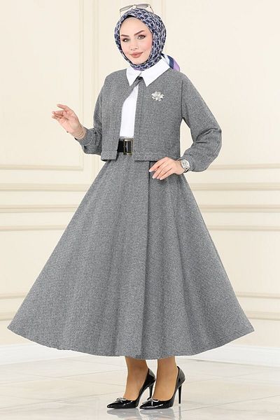 Esre Store Gray 1555 Hijab Stamp Double Set