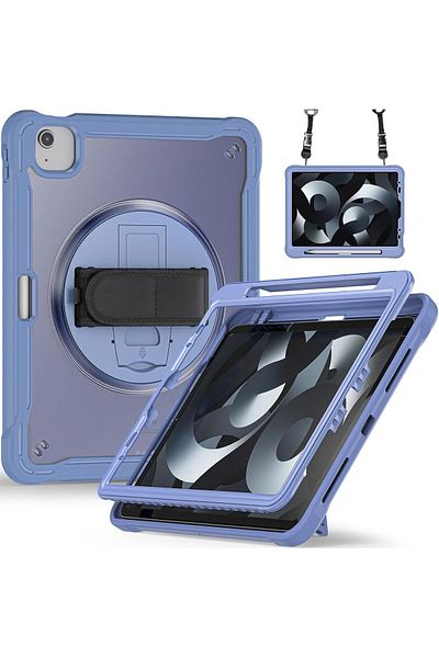erorex جراب Fegishilly متوافق مع Armor لجهاز iPad Air 11 2024 اللوحي، جراب دوار بدرجة مقاوم للصدمات