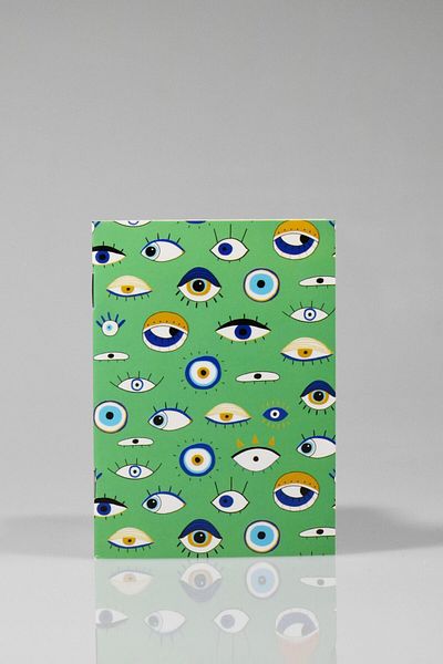 4nio Green Evil Eye Μίνι σημειωματάριο 3 τεμαχίων