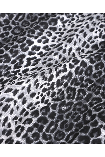 ÇIQRIK HOME Lastikli Çarsaflı Tek Kişilik Ranforce Nevresim Takımı Leopar Leoparlı Desen