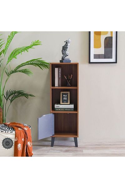 Danube Home خزانة عرض كالوم - لون كرزي/رمادي داكن L40xW39xH116 سم