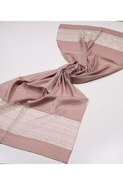 PİRAMİT Pyramid Solid Color Stone Evening Dress Shawl - Pattern-06 - Color-15