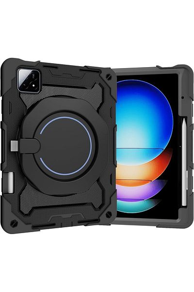 erorex جراب Fegishilly للأطفال متوافق مع جهاز Xiaomi Pad 6S Pro مقاس 12.4 بوصة 2024، مع حامل بمقبض قابل للدوران 360 درجة