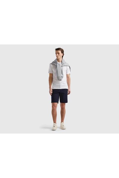United Colors of Benetton Ανδρικές Βερμούδες Chino - Midnight Blue