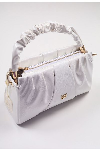 Levidor 930074 Geanta - Piele Lacuita alba
