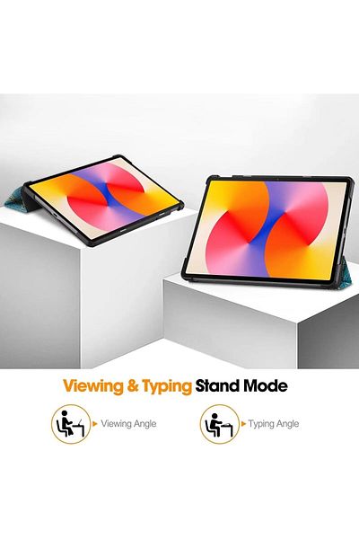 erorex جراب Fegishilly متوافق مع Huawei MatePad SE 11 بوصة 2024 جراب ذكي ثلاثي الطي، جراب صلب من البولي كربونات