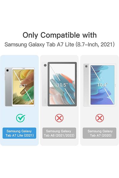 erorex حافظة JETech للأطفال لجهاز Samsung Galaxy Tab A7 Lite مقاس 8.7 بوصة 2021 (SM-T227/T225/T220) مع شاشة مدمجة