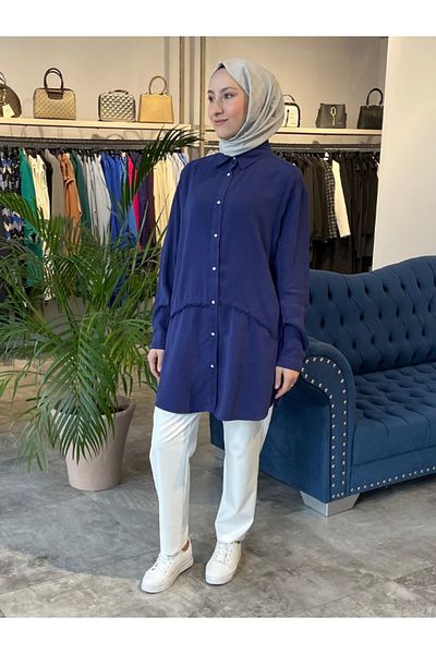My Magazin Women's Large Size Cotton Tunic 7296