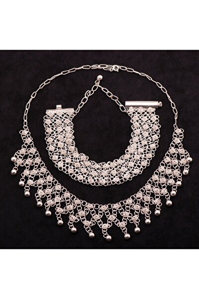 Sümer Telkari Yöresel Akıtma Kişniş Telkari Gümüş Set 1504