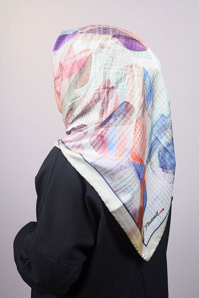 PİRAMİT Φουλάρι από ρεγιόν με σχέδιο Pyramid Luxer - Pattern-32 - Color-05