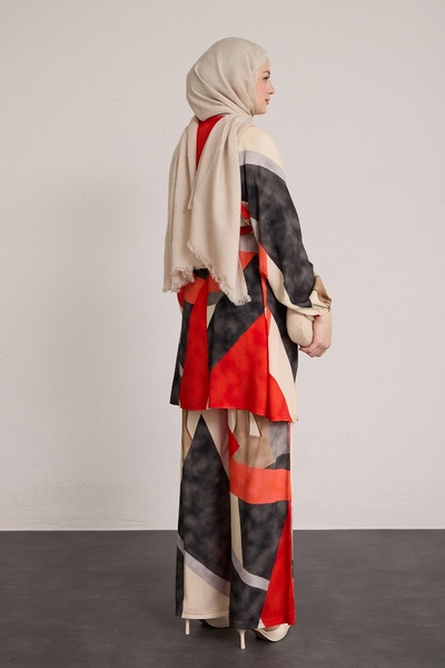 InStyle Soft Pattern Viscose Double Red Set