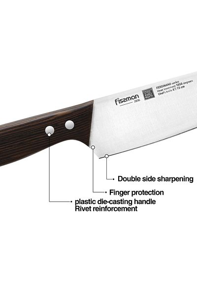 Fissman 6'' Chef's Knife Ferdinand Series, with Sharp Blade and Sturdy Non Slip Handle