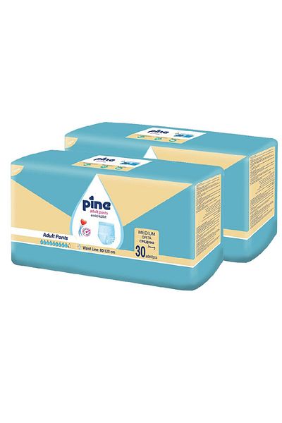 Pine Medium 60 Pieces Panty Diapers Waist Size 80-120 Cm