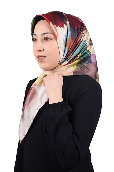 PİRAMİT Φουλάρι από ρεγιόν με σχέδιο Pyramid Luxer - Pattern-20 - Color-12