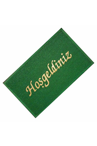 Grips Yeşil Kıvırcık Paspas ''Hoşgeldiniz'' 45x75cm 97112