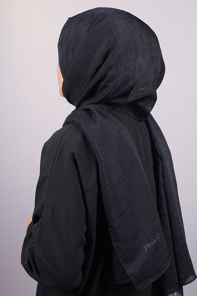 PİRAMİT Pyramid Solid Color Steps Shawl - Pattern-01 - Navy Blue