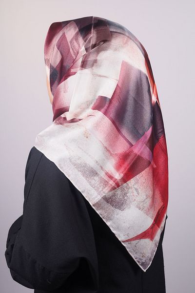 PİRAMİT Φουλάρι από ρεγιόν με σχέδιο Pyramid Luxer - Pattern-35 - Color-08