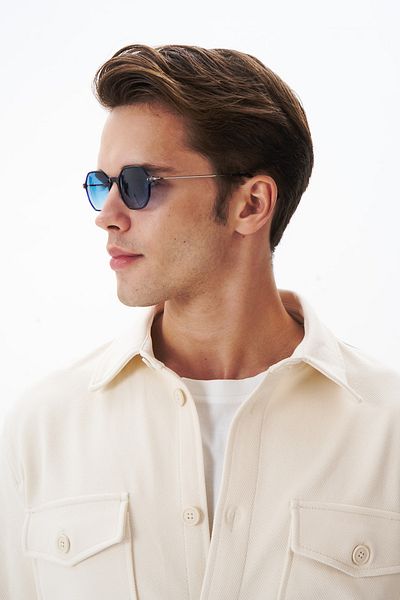 EYE OF HORUS EOH514 C3 Navy Blue Unisex Sunglasses