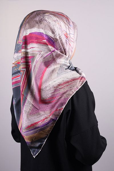 PİRAMİT Φουλάρι από ρεγιόν με σχέδιο Pyramid Luxer - Pattern-27 - Color-02