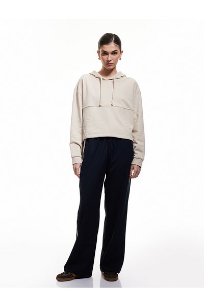Koton Three Thread Pocket Long Sleeve Hooded Sweatshirt