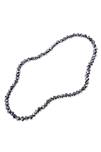 Serhat Aksesuar ve El İşçilik خرز زجاجي كريستالي فضي 6 ملم 1 خيط - (80-85 قطعة)