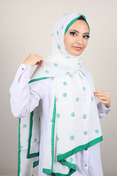 Modakaşmir Fashion Cashmere Green Series Medina Silk Shawl - Color-01