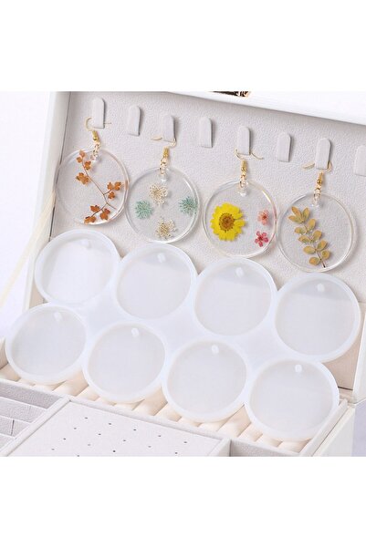 Siliko World Epoksi Çoklu Silikon Kalıp Anahtarlık Daire Yuvarlak Delikli Kol...