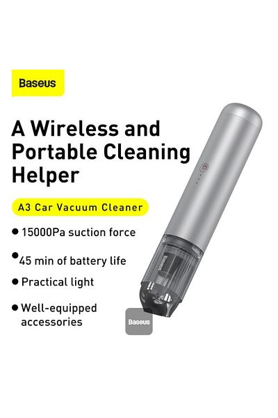 Baseus BaseusA3 CarVacuumCleaner（15000pa）Silver