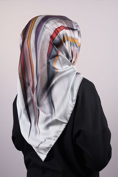 PİRAMİT Φουλάρι από ρεγιόν με σχέδιο Pyramid Luxer - Pattern-29 - Color-13