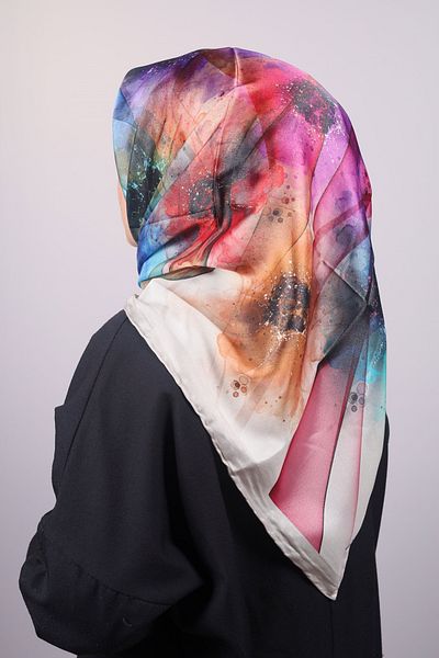 PİRAMİT Φουλάρι από ρεγιόν με σχέδιο Pyramid Luxer - Pattern-34 - Color-04