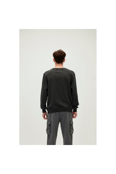 Bad Bear Crewneck Men's Navy Blue Printed Sweatshirt