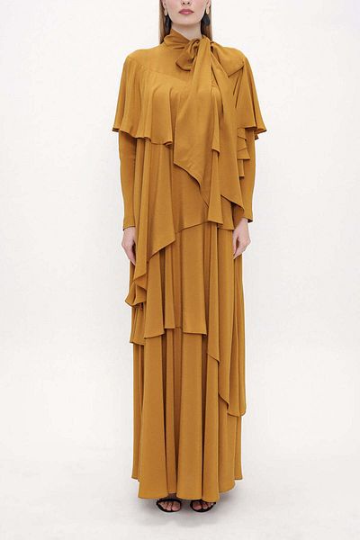 SOCIETA Asymmetric Cut Long Dress 93802