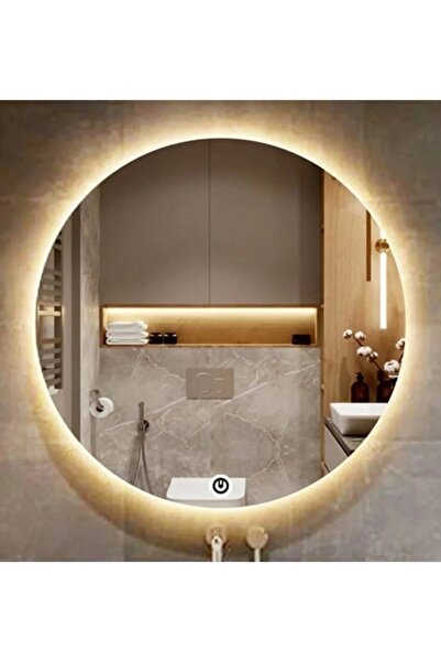 MIRRORLAND 80 cm Çapında Gün Işığı Led Işıklı Dokunmatik Ayna / Dekoratif Ayn...