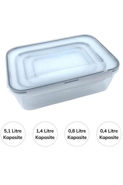 By Ogalo Byogalo ®   Sealed Locked Plastic Food Storage Containers 4 Pieces