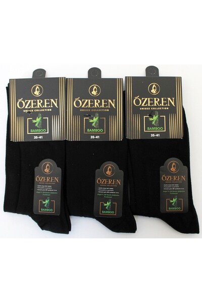 Özeren Çorap BAMBU KADIN SOKET SİYAH RENK ÇORAP 3’LÜ