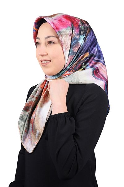 PİRAMİT Φουλάρι από ρεγιόν με σχέδιο Pyramid Luxer - Pattern-24 - Color-04