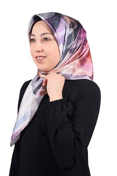 PİRAMİT Φουλάρι από ρεγιόν με σχέδιο Pyramid Luxer - Pattern-19 - Color-07