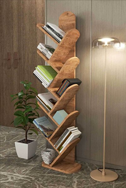 Reyo Kitaplık 10 Raflı Dekoratif Bölmeli Ev Ofis Çok Amaçlı