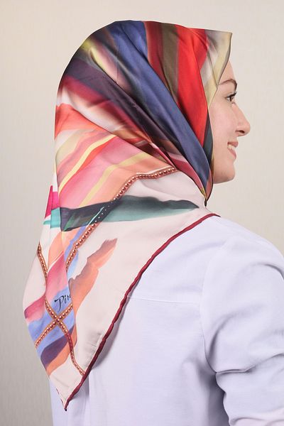 PİRAMİT Φουλάρι Rayon - Σχέδιο Pyramid Luxer, 03 Σειρά 09 Χρώμα