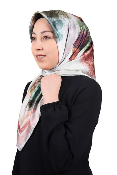 PİRAMİT Φουλάρι από ρεγιόν με σχέδιο Pyramid Luxer - Pattern-22 - Color-07