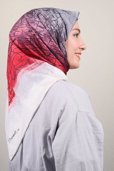 PİRAMİT Pyramid Luxer Patterned Rayon Scarf - Pattern-06 - Color-12