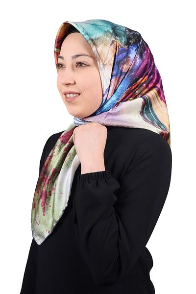 PİRAMİT Φουλάρι από ρεγιόν με σχέδιο Pyramid Luxer - Pattern-24 - Color-02