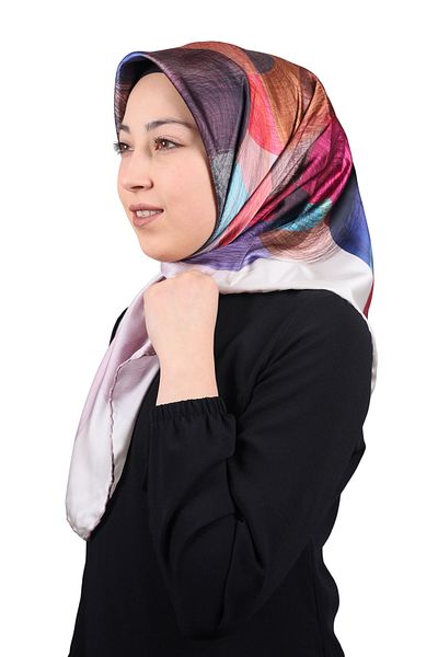 PİRAMİT Φουλάρι από ρεγιόν με μοτίβο Pyramid Luxer - Pattern-21 - Color-04