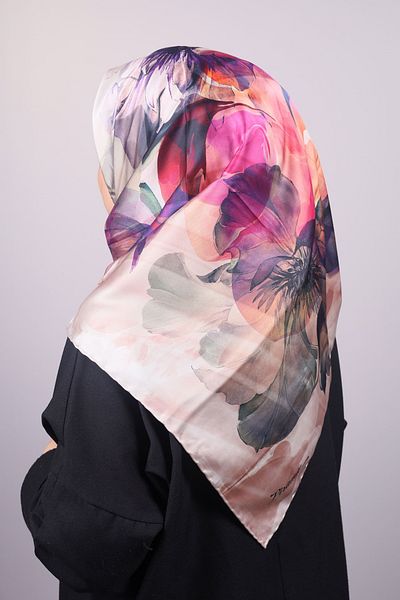 PİRAMİT Φουλάρι από ρεγιόν με σχέδιο Pyramid Luxer - Pattern-31 - Color-07