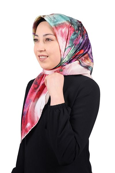 PİRAMİT Φουλάρι από ρεγιόν με σχέδιο Pyramid Luxer - Pattern-24 - Color-08