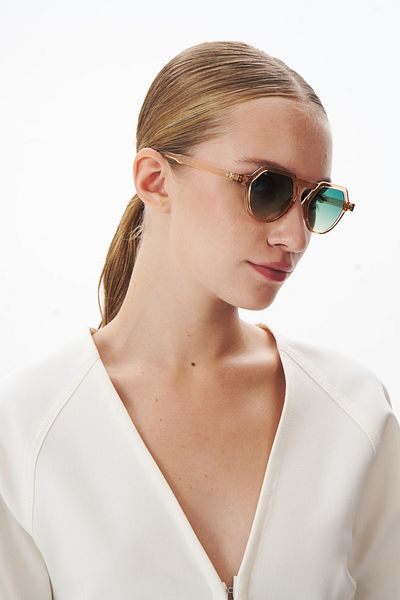 EYE OF HORUS EOH1141 C7 Unisex Brown Sunglasses