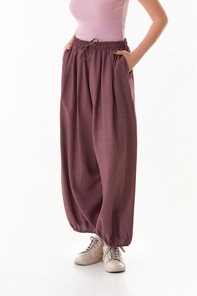 Fulla Moda Shalwar Trousers with Elastic Waist and Legs