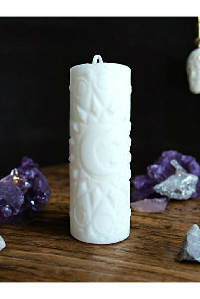 Mandala 1 Candle Beyaz 11.5cm Doğal Mum